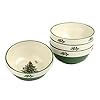 Spode Christmas Tree Collection Stacking Bowls 55 Inch Ceramic Holiday Dinnerware Set of 4 Bowls for Cereal Fruit Salad Breakfast Dessert Microwave Dishwasher and Freezer Safe
