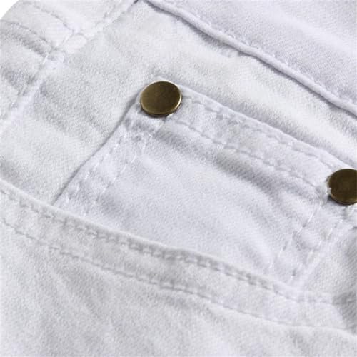 Casual Stretch White Jeans Slim Pants Casual Men's Classic Jeans Men's Jeans Casual Sports(34)3