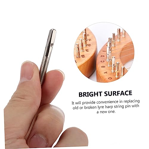 VICASKY 21 PCS String lyre fastening nails guitar accessory guitar accessories replacement guitar parts hammer Harp Accessory Metal Harp Pin Fixing for Harp Musical Instrument Part tuning