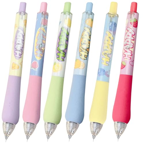 aigHOMnE 6 Piece Pin Pen Weeding Tool for Vinyl, Precision Weeding Pen Quick Air Release Tool Pinpen for Crafting and DIYs Vinyl Paper & Iron-on Projects Pen Weeder Pokey Tool (6 Piece Fruits Colour)