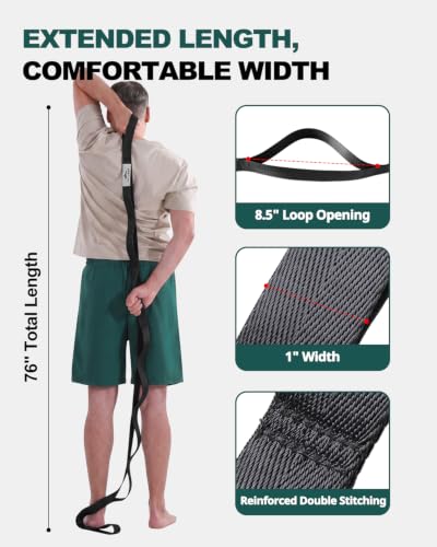 Image of Trideer Stretching Strap Yoga Strap black