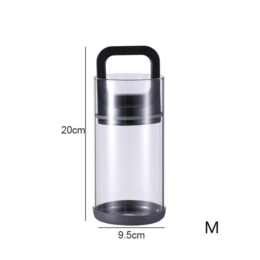 Vakuumversiegelte Behälter für Kaffeebohnen, Küche, Lebensmittelbehälter, Glas, Kaffeedosen, frischhaltend, feuchtigkeitsbeständig, Behälter (L weiß)