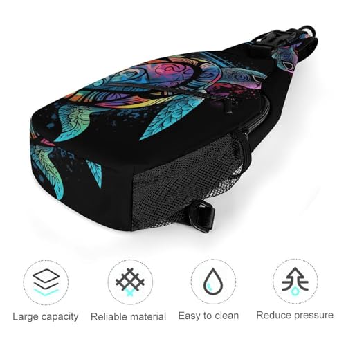 Bolso cruzado deportivo con diseño de tortuga miniatura 5