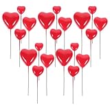 Hemobllo Adornos para Tartas de San Valentín en Forma de Corazón 20 Piezas Decoración de Pastel Delicada y Ligera para Fiestas Bodas y Cupcakes Decoración de Pasteles para Eventos