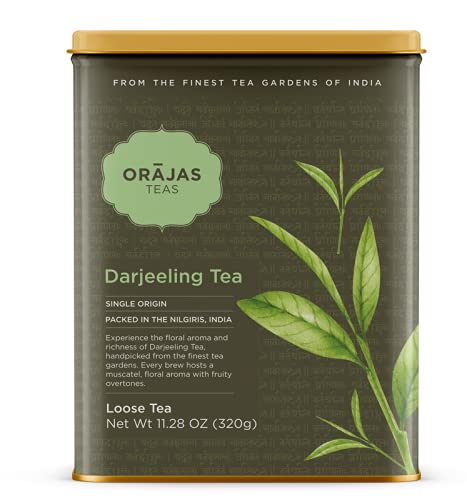 Orajas Masala Chai (12.34 Oz) & Darjeeling (11.28 Oz) | Single Origin Authentic & Black Himalayan Tea #TOP4