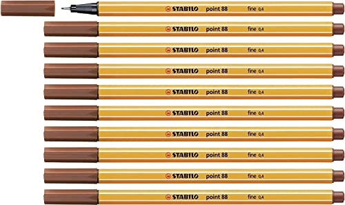 Stabilo Point 88 Fineliner Rötel 10 Stück.