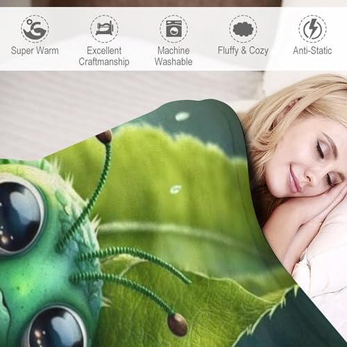 Couverture polaire plaid vert flanelle douce pour lit et canapé - 4