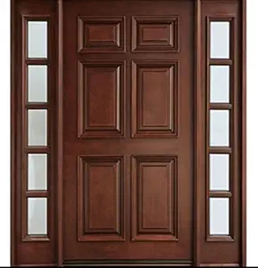 J Mark Enterprises Single Wooden Door Sides Windows (Golden)