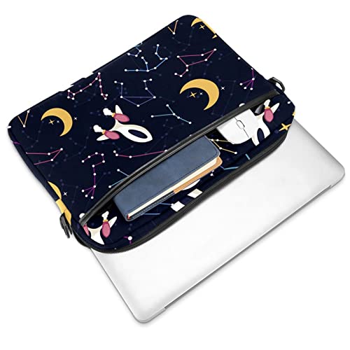 Maletín messenger para portátil con correa ajustable y estampado zodiacal multicolor 2