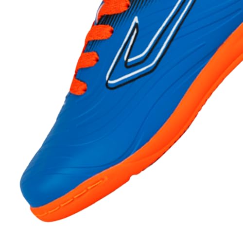 Chuteira Topper Futsal Forza III Infantil Original (Azul e Laranja, BR, Criança de 9 a 12 anos, Numé