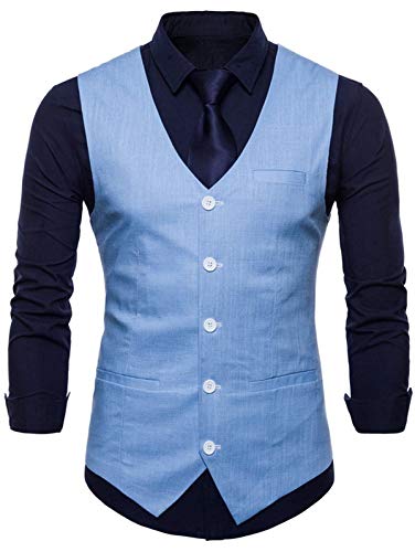 sky blue waistcoat