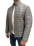 MILESTONE Herren Lederjacke Tesino (52, Grau)