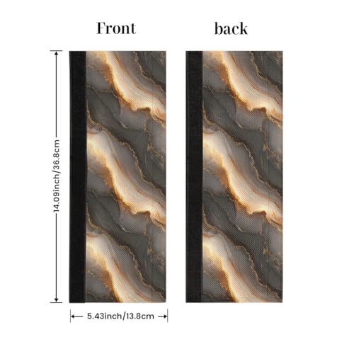 Image of Pardick Refrigerator Door Handle Covers Set of 2 Marble Theme Washable Fridge Dishwasher Mocrowave Oven Stove Decor Protector Handle Cover Keep Kitchen Appliance Clean from Food Stains Decorate