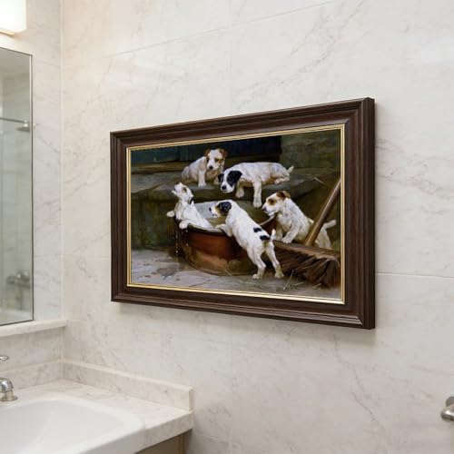 Impression sur toile chiots de renard terrier décoration murale 50,8 cm - 5