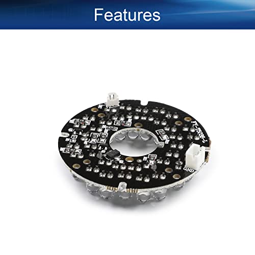 Bettomshin 1 placa iluminadora infravermelha com LED de 2,07 polegadas, 36 LEDs, lâmpada de placa re