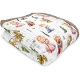 Organic Cotton Muslin Baby Blanket for Boys and Girls - Luxurious Soft Toddler Quilt for Swaddling -...