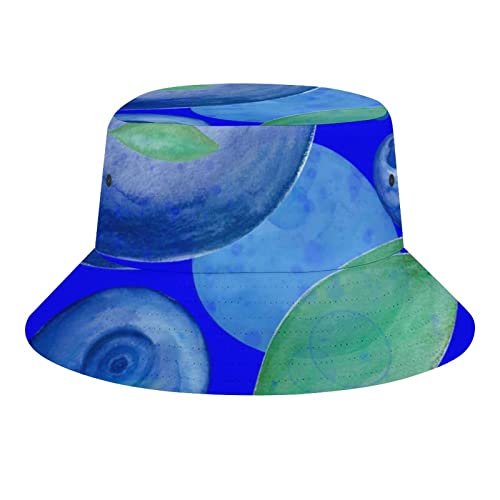 ASDFSD Chapeau Seau Unisexe en Plein Air Randonnée Pêcheur Chapeau Blueberry One Size Cover