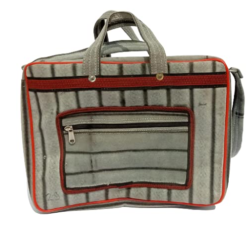 Delly Needs Woven Washable Travel Duffel | Luggage Bag, Grey-Red-picture-39