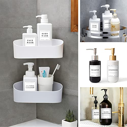 36Pcs Waterproof Labels For Bottles, Hand Soap Lotion Shampoo And Conditioner Dispenser Label Stickers, Removable Cleaning Bathroom Labels For Glass Or Plastic Bottles #TOP5