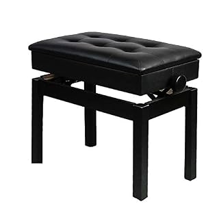 Tabouret de piano, tabouret de coiffeuse Banc de piano Banc de clavier pour une personne Tabouret de piano réglable en hauteur, compartiment de rangement Siège rembourré en cuir PU souple Everything - Les Beatles, Paul McCartney, John Lennon, RIngo Starr, George Harrison