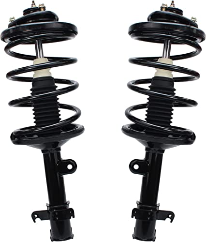 Image of Detroit Axle - Front Strut w /Coil Spring + Tie Rods w /Boots + Sway Bars + Ball Joints Replacement for 1999-2001 Honda Odyssey - 12pc Set