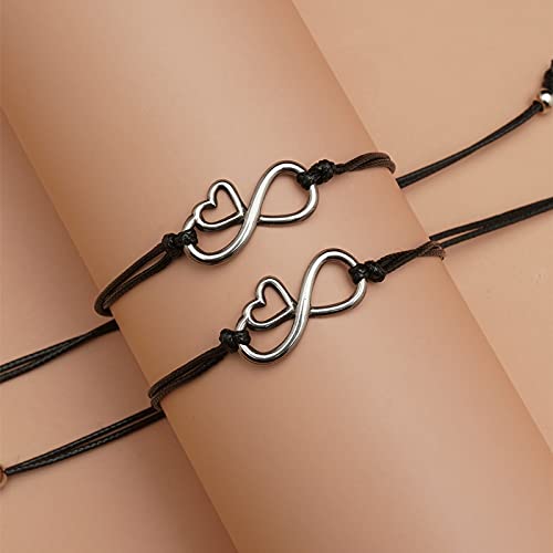 YALLNASL Mom and Daughter Gifts Bracelets for 2 Infinity Heart Bracelet for Mama Daughter Mothers Day Birthday Gift for Mother and Daughter Gifts Matching Bracelet for Mommy and Me4