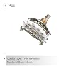 MECCANIXITY 1P6T Rotary Switch 1 Pole 6 Position Band Selector 1 Deck for TV Radio Home Machine 4 Pcs