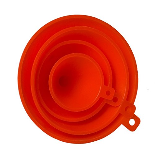 Dedc Oil Funnels, Gas Funnels, Plastic Funnel Set For Car, Automotive, Kitchen, Mini Small Large Red (8Pcs Oil Funnels) #TOP4