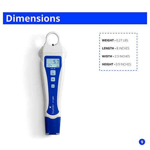 Bluelab Ph Pen-Digital Ph Tester - Reliable & Accurate For High Yield Crops - Hand-Held Meter - Measures Ph & Temperature In Solutions And Soil Solutions - Optimize Plant Health & Performance #TOP4