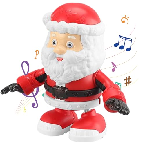 CAKEEYUM Dancing Santa with Music and Lights Interactive Twerking Santa with Agile Dance Moves Easy Setup Electric Moving Christmas Toys for Kids