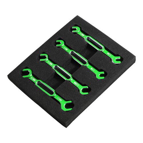 kingsea RC Car Wrench Aluminum Alloy Turnbuckle Nut Ball Joint Remover 3.0/3.2/3.5/3.7/4.0/5.0/5.5/6.0mm Universal Repair Tool Compatible with RC Car Boat RC Drone, Green