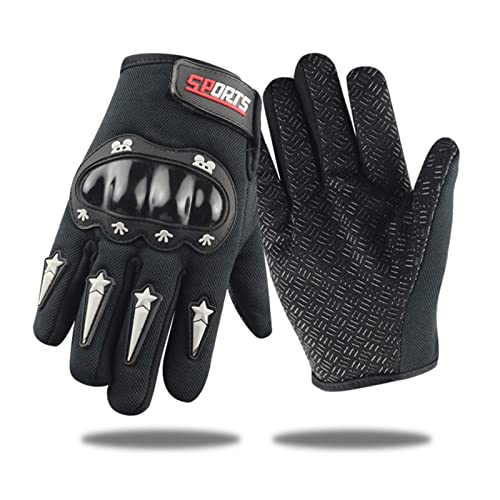 YAMEIZE Kids Sport Gloves Waterproof Cycling-Non Slip Mountain Bike Scooter Riding Glove for Boys Girls Black Full Finger