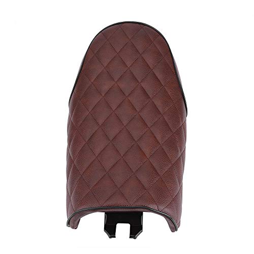 Siège Vintage Cafe Racer, Coussin en Cuir PU pour Moto, Coussin de Selle Plat pour CG125 GN CG CB400SS(Brun)