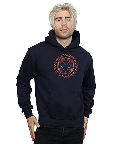 Marvel Men's Black Panther Tribal Panther Icon Hoodie Navy Blue XX-Large