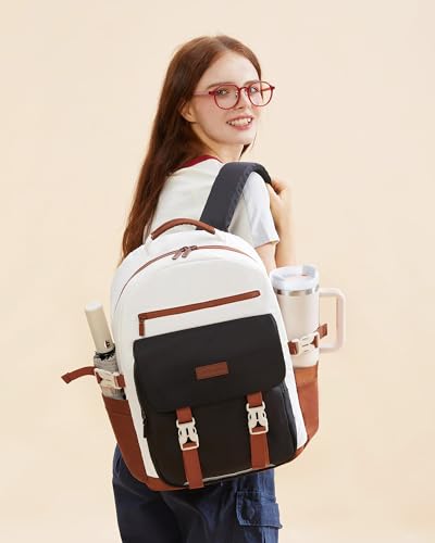 LOVEVOOK School Backpack for Teen Girls，Casual School Backpack 14-18 Teenage 15.6 Inch Laptop Bookbag, Cute Big Student Laptop Backpack for College Women Middle High School Travel Daypack2