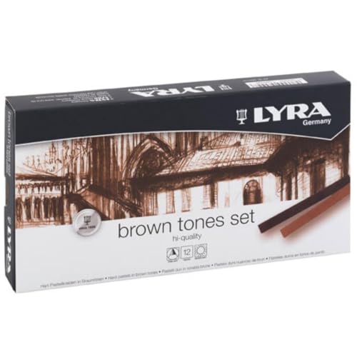 Lyra 5641121 Tones Pastellkreiden, braun, 17,4 x 9,0 x 2,0 cm