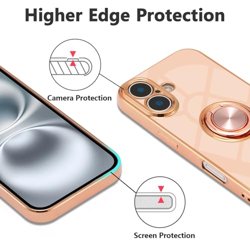 Coque support magnétique antichoc en silicone souple fin rose pour mobile - 2
