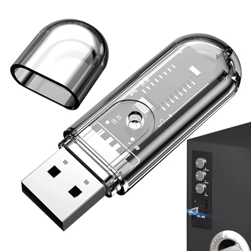 Adaptateur USB Wireless, Adaptateur Audio sans Fil USB | Récepteur d'émetteur Portable 5.3,Émetteurs FM de Lecteur MP3 Multifonctionnel pour Les Jeunes, Les Personnes âgées, Les