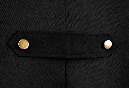 Ai'mouri Medieval Gothic Tailcoat Jacket For Kids, Boys Steampunk Renaissance Victorian Gothic Pirate Vampire Joker Jacket Cosplay Long Uniform Coat Plague Doctor Halloween Costume Tuxedo (Black, Xl) #TOP4
