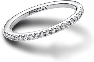 Pandora Timeless Sterling silver eternity ring with clear cubic zirconia