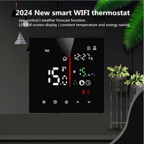 Thermostat programmable WiFi connecté écran tactile avec affichage météo
