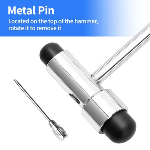 Neurologischer Reflexhammer mit Eingebautem Pinsel und Nadel,Reflexhammer Medizin Aus Kunststoff Mit Doppelkopf,Multifunktionaler Perkussions Reflexhammer,Für Reflextests