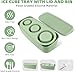 Tcamp Ice Mold for Stanley Cup 30-40 oz Tumbler Cup Ice Mold, Silicone Ice Cube Tray With Lid and Bin for Chilling Cocktails, Whiskey, Drinks, Coffee, Easy Fill and Release Ice Maker (Green)