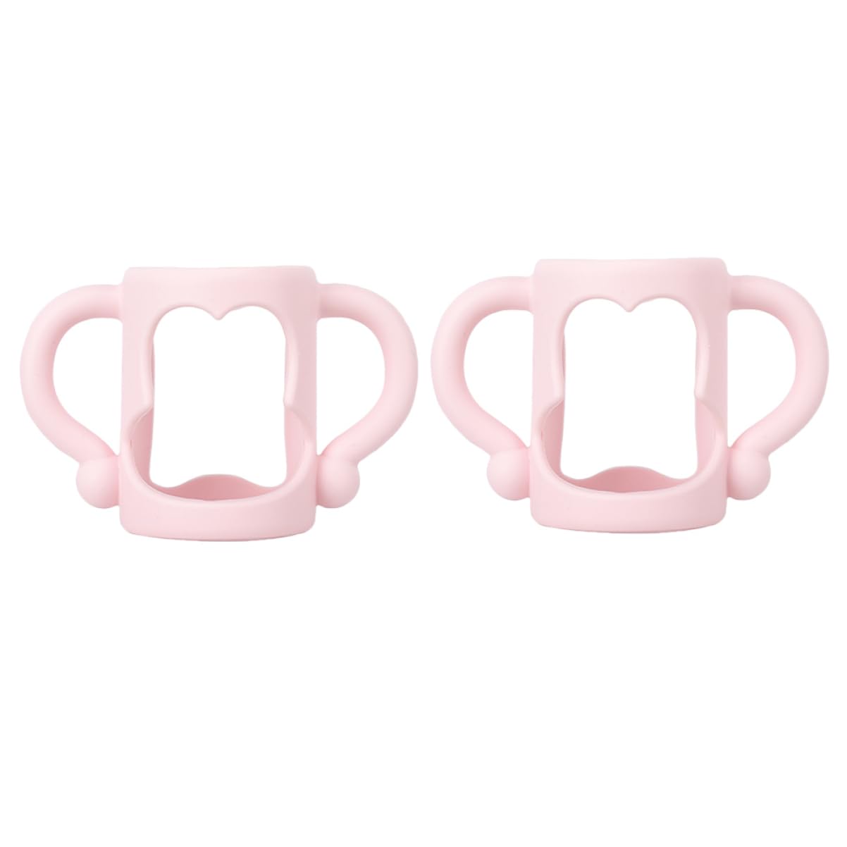 2pcs Ergonomic Feeding Bottle Handles Silicone Grip for Boon Nursh Bottles Girl