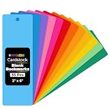 Hygloss Blank Bookmarks to Decorate - 35 Colorful DIY Bookmark Cardstock Blanks - 2x6 Inch, Pre-Punched Hole - Perfect for Craft Projects, Classroom Activities, Custom Gifts - 65 lb Paper