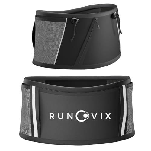 Ceinture running trail avec poche zippée smartphone et porte-bâtons de course