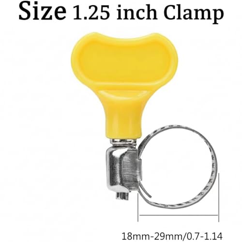 Image of XML Hose Clamp Stainless Steel 1.25 inch Diameter Water Pipe Range Turn Key Worm Gear Ideal for Leak Proof Gas Stove Plumbing Adjustable Safety Tie Clips For Home,Garden,Kitchen,Automotive