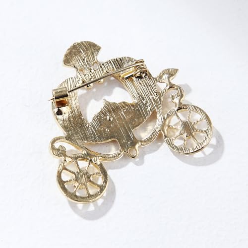 Image of Kaichen Pumpkin Brooches Pins Women's Fashion Crystal Pumpkin Brooch Alloy Rhinestone Pumpkin Brooch