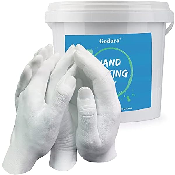 Godora - Kit de fundición a mano familiar para parejas y moldeo a mano para familia, bodas, amigos, parejas, aniversarios y actividades de vacaciones(fundido hasta 6 manos)