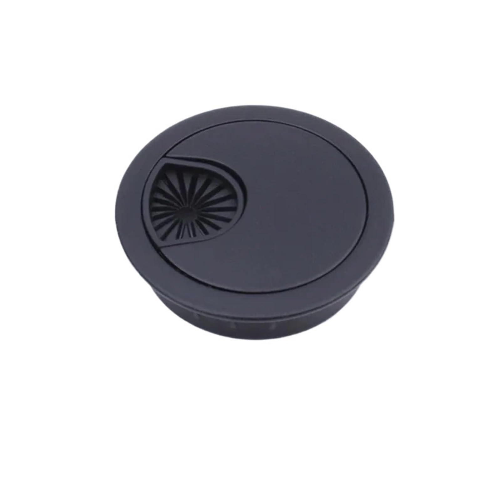 Pasacables Cable de aleación Zinc 50/53/60/80 mm for Escritorio, Tapa for Orificio Cable(Matt Black,2pcs,60mm)